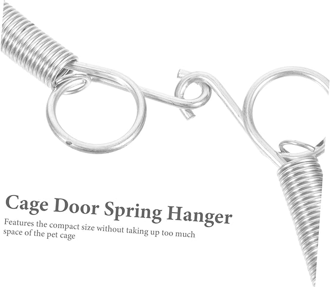 HANABASS 10pcs Cage Door Spring Hook Easy Install Pet Cage Hook for Securely Fixing Chicken Pigeon and Animal Enclosures