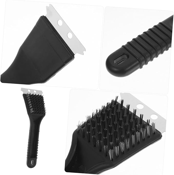 balacoo Multi-Function Birdcage Cleaning Tool Long Handle Brush Stainless Steel Birdcage Maintenance for Birds Parrots