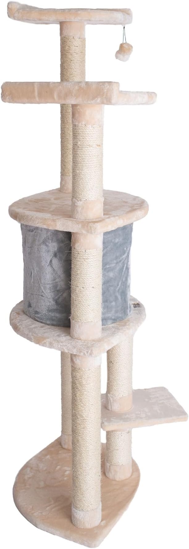 Armarkat Real Wood Cat Tree Model A6401, Blanched Almond,34"(L)X24"(W)X64"(H)
