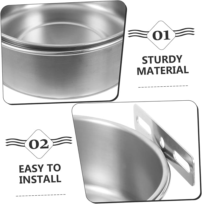 Stainless Steel Parrot Bowl with Clamp Holder Versatile Food Water Dish for Parakeets Lovebirds Conures and Cockatiels Nonslip Base for Stability and Reduced Mess Durable Bird Cage