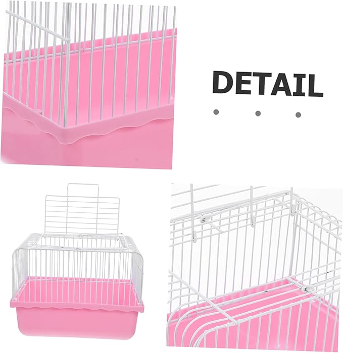 ibasenice Portable Bird Cage for Lovebirds Small Pet Carrier Cage for Travel Abs Plastic Easy to