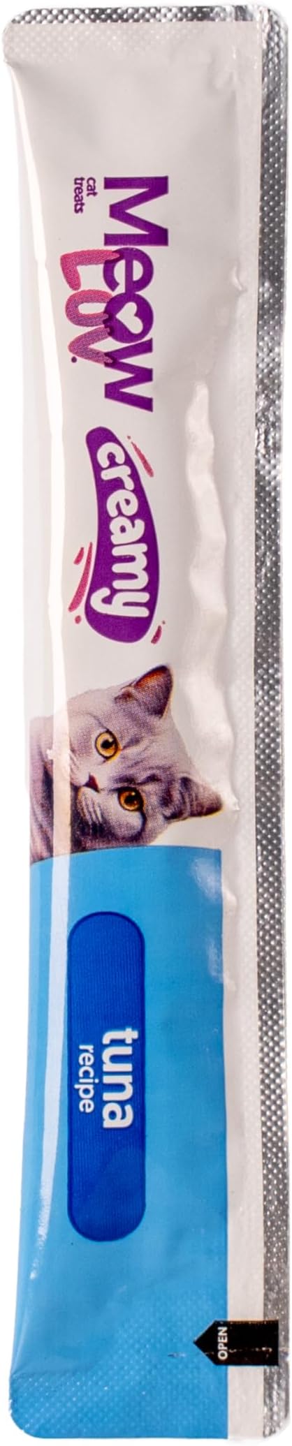 Ultra Chewy Meow Luv Lickable Cat Treats — Tuna Flavor Squeeze Tubes — Carrageenan Free, No Artificial Preservatives — Prebiotic Fiber, L-Taurine & Milk Thistle — 0.5 oz Tubes, Pack of 10