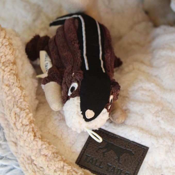 Tall Tails Small Classic Plush Squeaker Toy for Dogs, Chipmunk