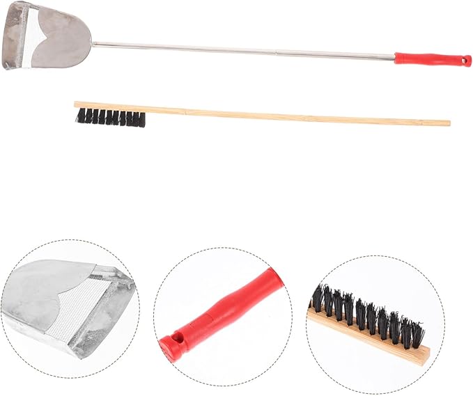 DECHOUS 2Pcs Bird Cage Cleaning Brush Set Includes Droppings Cleaner Brush Cage Brush for Easy Maintenance of Pet Bird Habitats Durable Tools for Small Animal