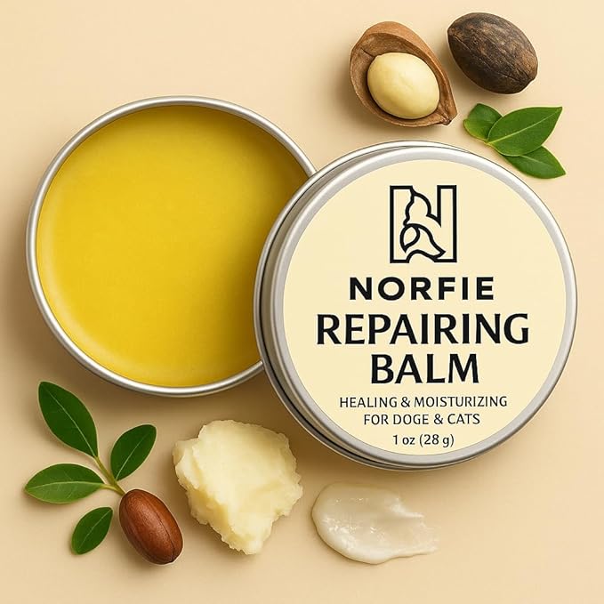 Repairing Balm for Dogs and Cats | Lick Safe Dog Paw and Nose Balm | All Natural Soothing Balm for Cracked Paws Snouts and Hot Spots