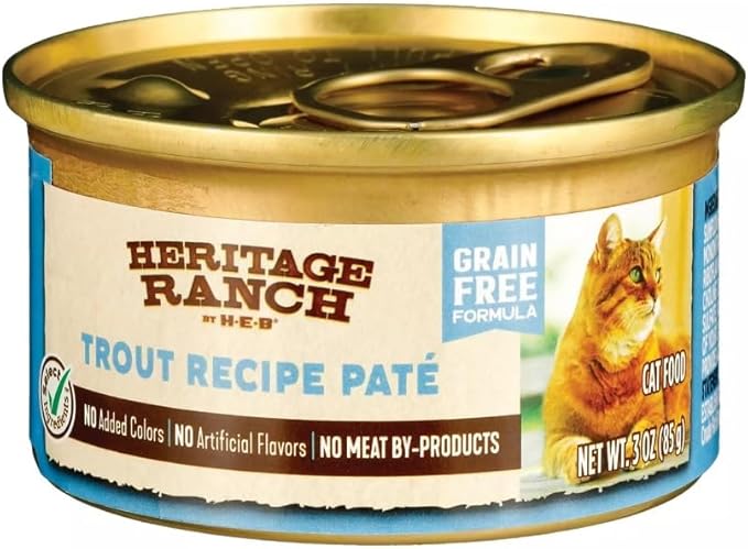 Heritage Ranch Limited Ingredient Grain Free Wet Cat Food Treat (3oz, Trout)