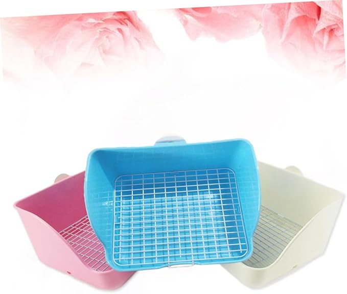 Beavorty Pet Toilet Tray Box Rabbit Potty Training Compact Portable Litter Pad for Dog Random Color