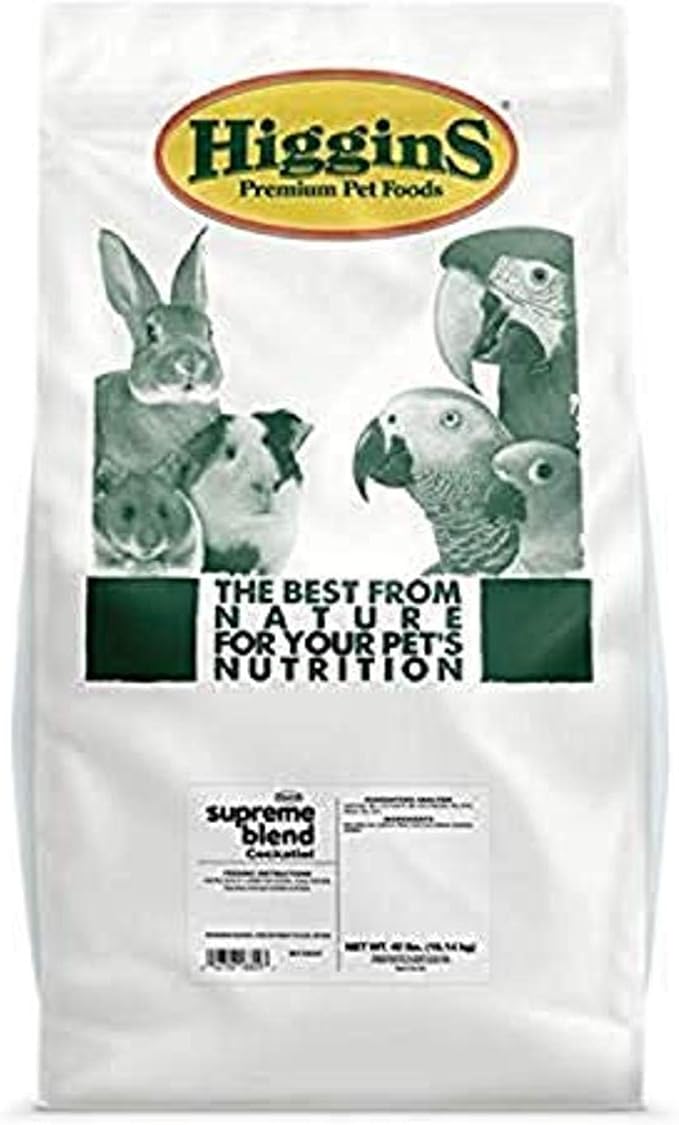 Higgins 466525 Supreme Cockatiel Seed Mix-50 Lb Bag (1 Pack), One Size