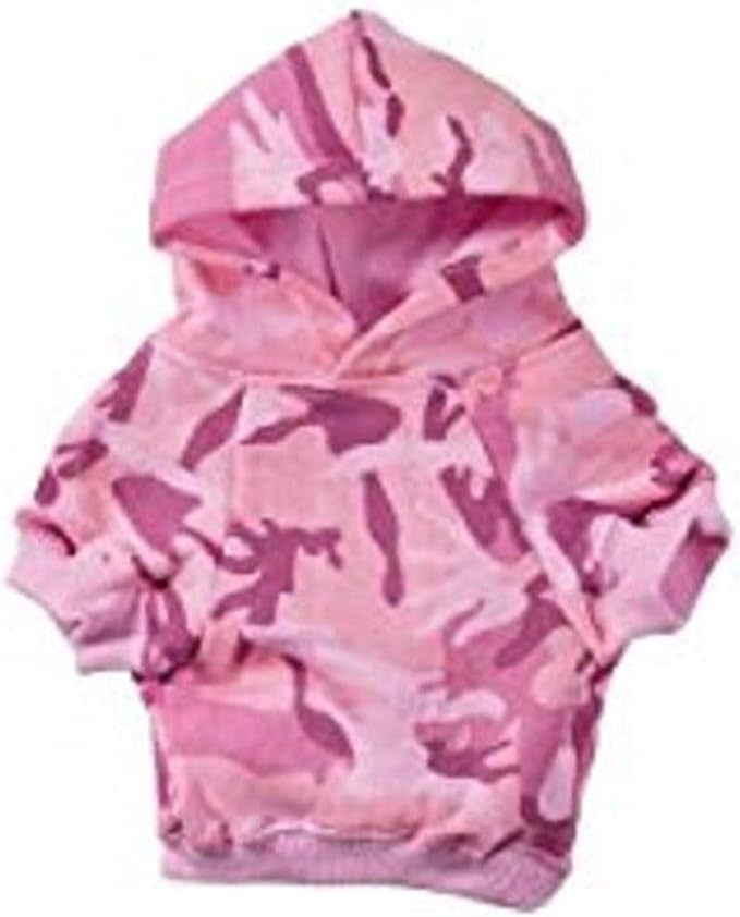 Casual Canine Camo Hoodie for Dogs, 9" Small, Pink