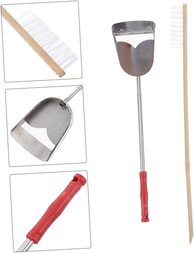DOITOOL 4pcs Parrot Cage Cleaning Brush and Shovel Set Essential Pet Bird Cleaning Tools for Maintenance Create Healthy Environment for Your