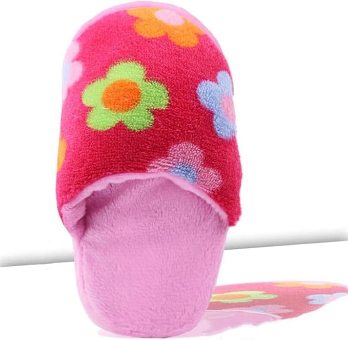 Pink Cute Pet Puppy Dog Cat Slipper Shape Plush Chew Play Toy Flip-Flops Squeaky Toy Dog Squeak Toys