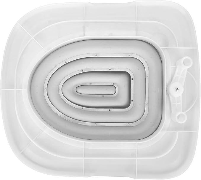 Cat Toilet Training Kit,Universal Reusable Cat Toilet Trainer for Pet Cleaning,Train Your Cat to Use The Toilet (White Tray, 1 Gray Inner Support)