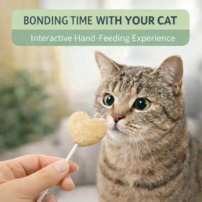 Freeze Dried Cat Treats Chicken Lollipops 3 Pops - High Protein Lickable Chicken Treats on Stick for Training Bonding - Cat Snacks No Artificial Flavors Preservatives for Kittens Cats All Ages