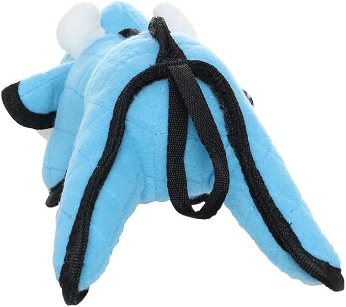 TUFFY - World's Tuffest Soft Dog Toy -Barnyard- Multiple Layers. Made Durable, Strong & Tough. Interactive Play (Tug, Toss & Fetch). Machine Washable & Floats. (Cow, Large)
