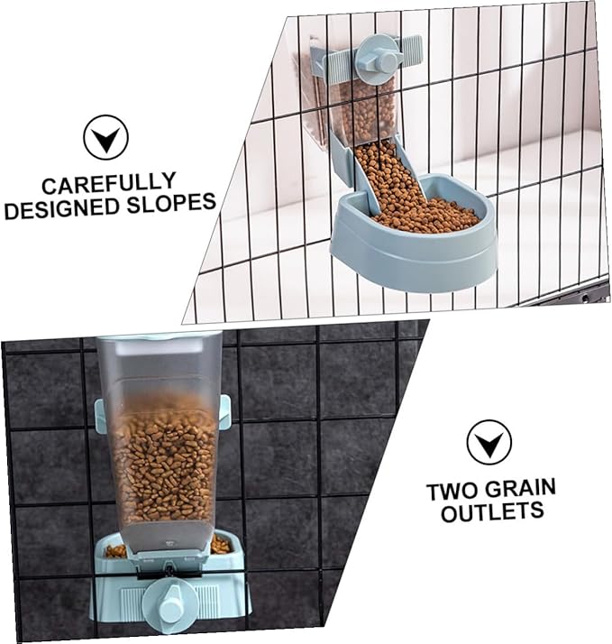 Hanging Automatic Bird Feeder and Hamster Food Dispenser Multi-Function Small Pet Feeder with Waterer for Outdoor Bird Cages and Hamster Accessories