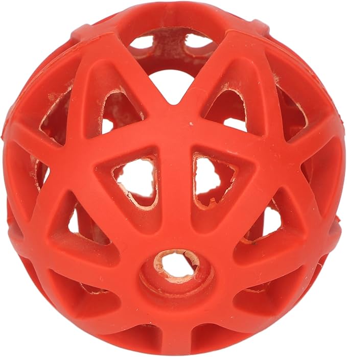 Asixxsix Hollow Dog Ball, Rubber Dog Toy Puzzle Ball Bite Fun Interactive Chewing Pet Toy Ball, Lightweight and Portable Pet Toy for Dogs Cats Pets (S)