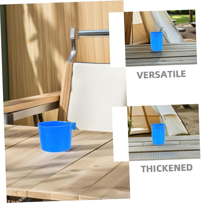 SUPVOX 8pcs Hanging Bird Cage Cups for Small Pets Durable Rabbit Feeding Bowl and Water Dispenser Easy to Install and Remove for Rabbits Chickens and Other Small Animals Blue