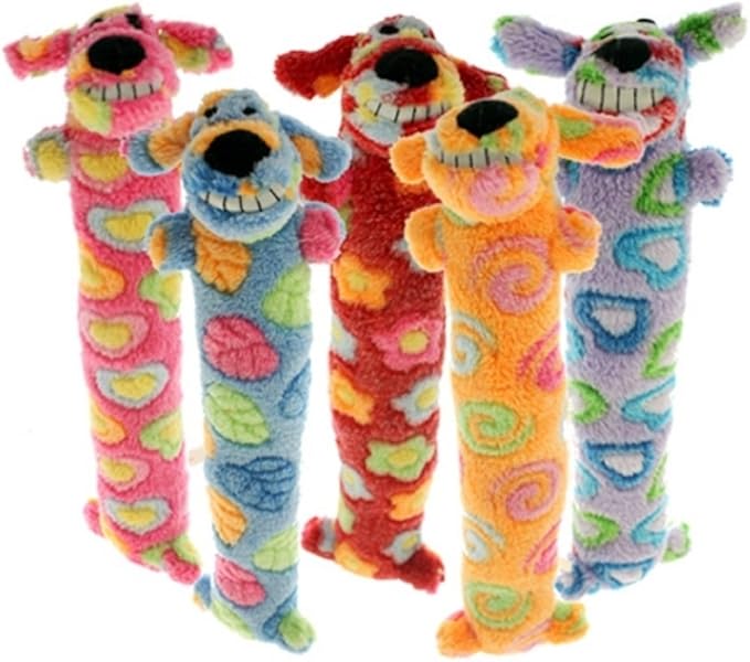 Multipet Rib Loofa Small Plush Dog Toy in Pink