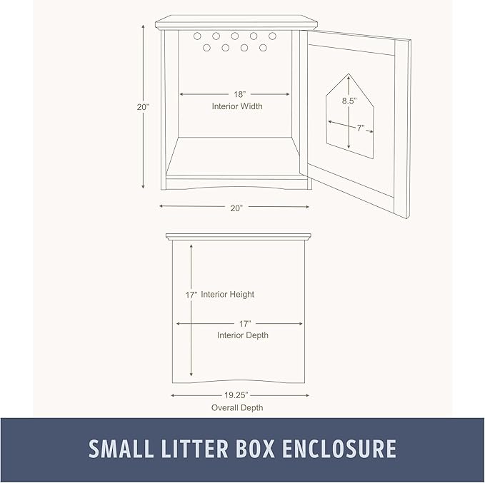 TRIXIE Small Litter Box Enclosure - Indoor Furniture for Cats - Use to Cover Litter - Add a Bed for a Retreat - Brown