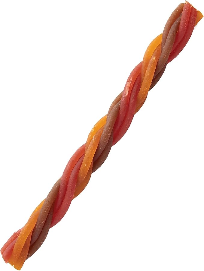 DreamBone Triple Flavor Twisties Chews for Dogs, Treat Your Dog to Easy-to-Digest Rawhide-Free Chews Made with Real Beef, Pork & Chicken, 25 Count