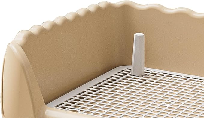 Dog Toilet Potty Trainer Pet Litter Pan with Post Training Tray for Puppy Rabbit Pets Indoor Outdoor Use 20.08 x 17.72 x 5.91 Inch- Coffee