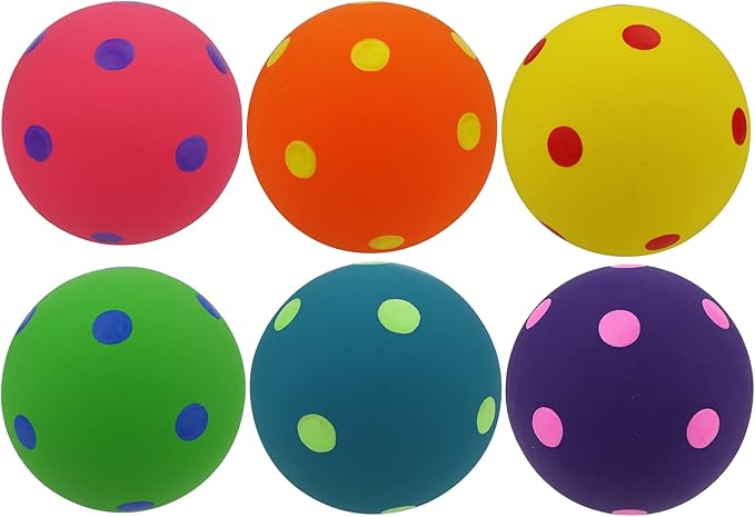 Multipet Polka Dot Balls 4 Inches Dog Toy (Assorted Color, 1 Pack)