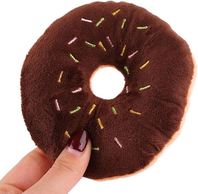 3Pcs Colorful Pet Toy Donut-Shape Squeaky Squeaker Puppy Dog Pet Cat Kitten Sound Chews Toy Sturdy and Practical Simple and Sophisticated Design, Dog Squeak Toys