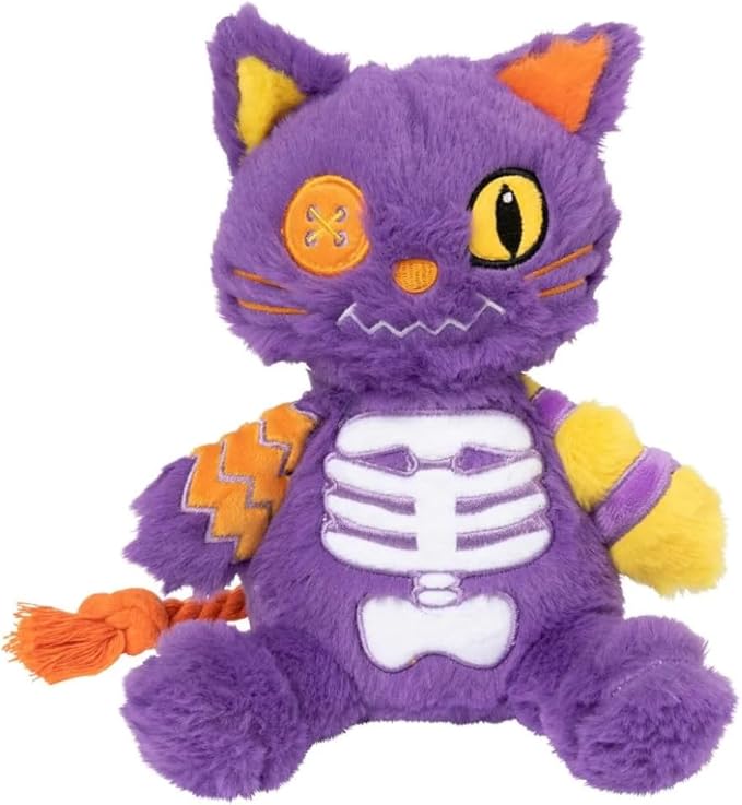 Fuzzyard Hairball The Cat Dog Toy Premium Halloween Plush w/Squeaker & Rope Tail Washable