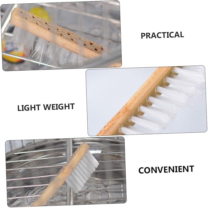 HANABASS 1pc Handle Bird Cage Cleaning Brush Bristle Design for Easy Cleaning of Pet Bird Cages for Daily Use and Messy Cleanups