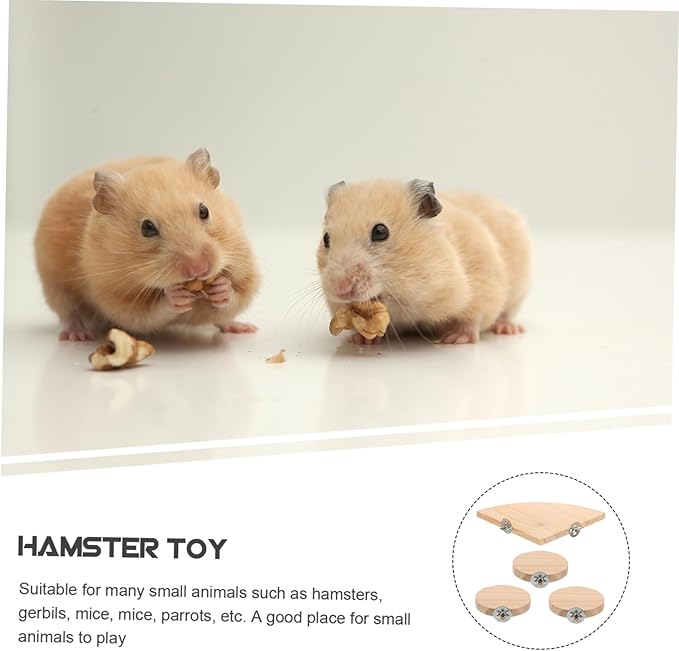 Abaodam 4pcs Hamster Toys Guinea Pig Platform Parrot Stand Bird Cage Accessory Jump Board