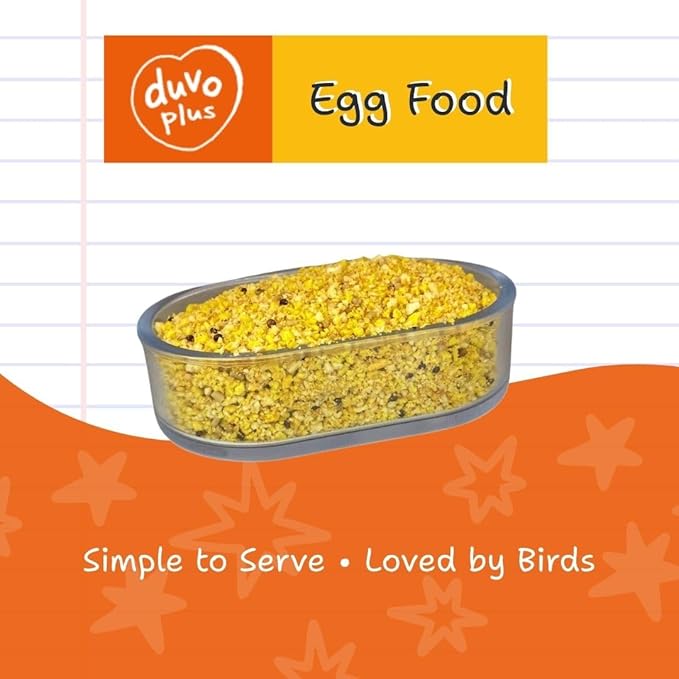 Duvoplus Egg Food for Birds 5Lb - Nutrient-Rich Blend with Added Vitamins & Protein for Supporting Growth, Feather Care, Breeding, Daily Nutrition of Canaries, Finches, Parakeets and Exotic Birds
