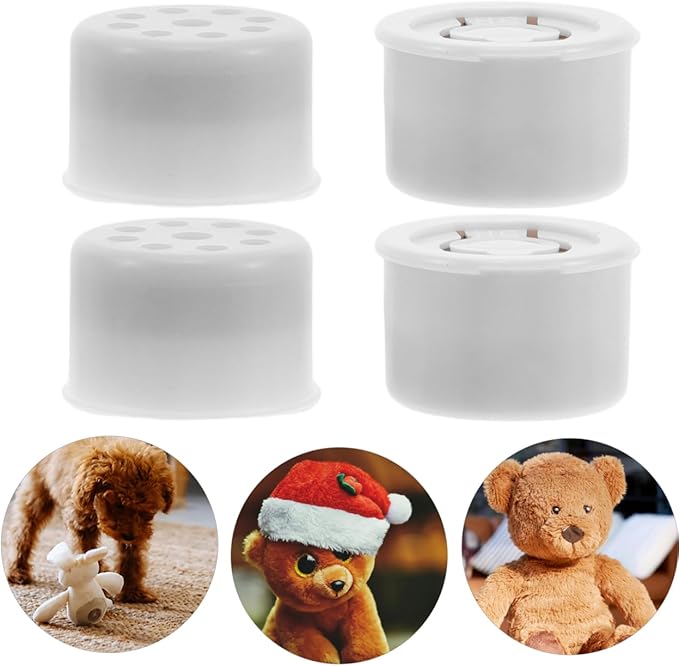 Hemoton Interactive Animal Toys for Kids 4-Pack Replacement Squeakers with Realistic Cat and Dog Sounds for Pet Chew Toys and DIY Projects