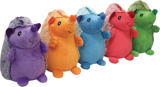 Multipet International 43025 8" Hedgehog Dog Toy - Quantity 3