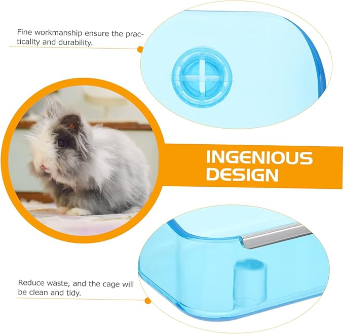 UPKOCH 1pc Plastic Small Pet Feeder Bowl for and Small Animals Fixed Cage Bowl Design for Easy Feeding and Drinking Lightweight and Comfortable Height for Your Pets