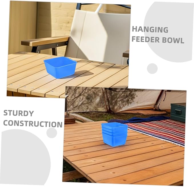 TOYANDONA 6pcs Hanging Chicken Feeder Bowl Rabbit Feeding Cup Bird Cage Bowl Small Cage Cups for