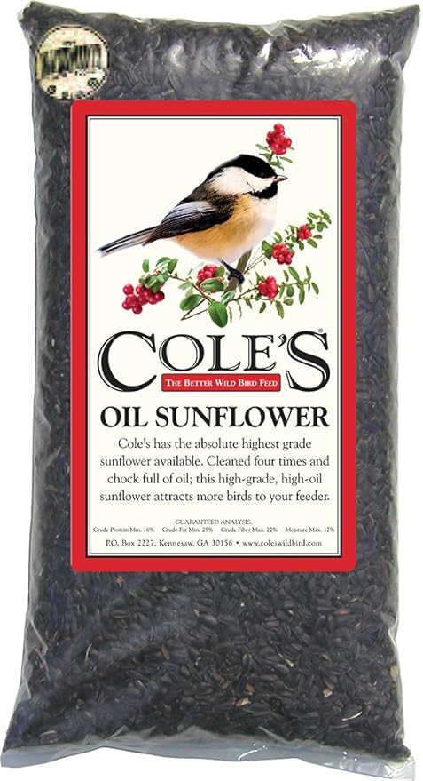 Cole's OS08 Black Oil Sunflower Bird Seed, 8 lb