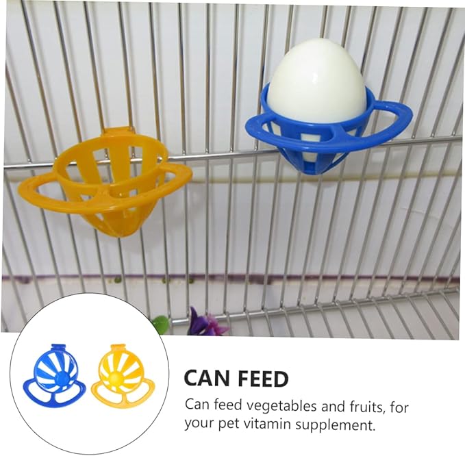 Toddmomy 2pcs Parrot Food Bowl Bird Feeder Bird Cage Accessory for Hamsters Parrots Random Color