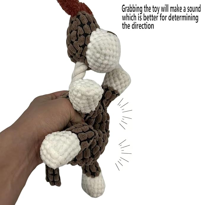 SUJEB Squeaky Chew Plush Toys for Dog Aggressive Chewers, Soft Interactive Puppy Teething Indestructible for Small Medium Large Cats Pets 6.1In