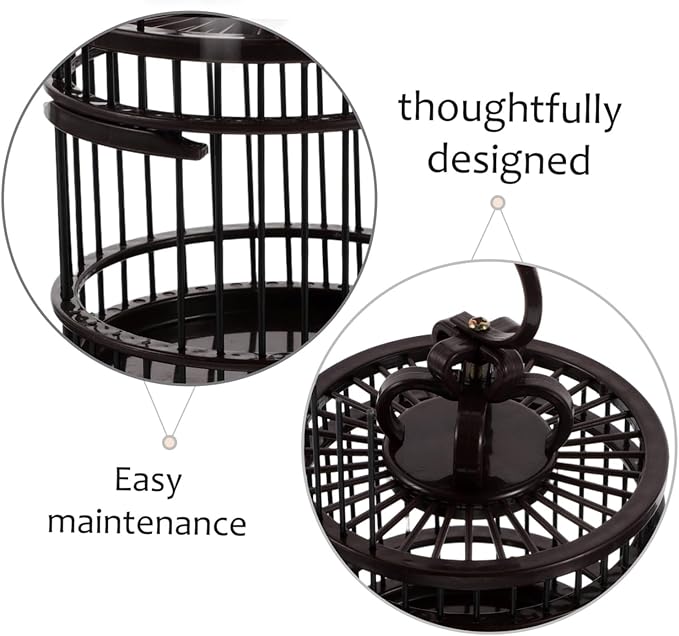 KOMBIUDA Hanging Decorative Bird Cage for Small Pets Stylish Plastic Habitat for Crickets Hamsters and Hummingbirds for Girl Birthday Party Decorations and Home Decor