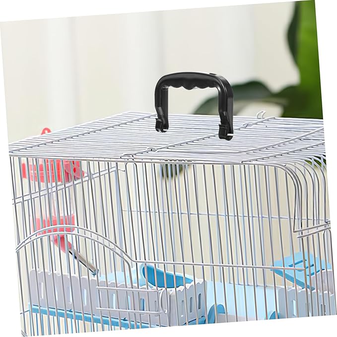 LIOOBO 5pcs Portable Pet Cage Handle Multi-use Plastic Lifting Grip for Bird Hamster Small Animal Cages Lightweight Design for Outdoor Convenience