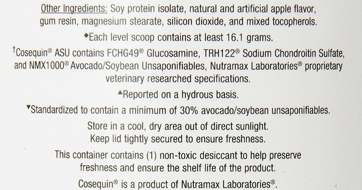 Nutramax Cosequin ASU Joint Health Supplement for Horses - Powder with Glucosamine, Chondroitin, ASU, and MSM, 1320 Grams