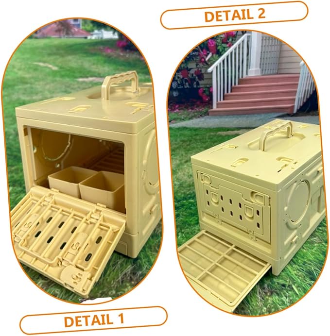 Sosoport Portable Bird Cage Multifunctional Pet Cage for Animals Convenient Travel Carrier for Birds and Pets Lightweight Plastic Design Light