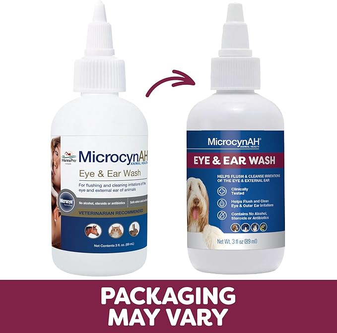 Manna Pro MicrocynAH Ear & Eye Wash, 3 oz