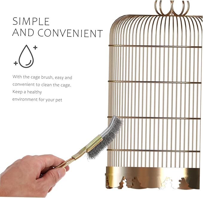 UPKOCH 2Pcs Bird Cage Cleaning Brush Long Handle Brushes for Easy Daily Maintenance of Bird Cages Lightweight and Odor Resistant Accessories for Parrots and Pets