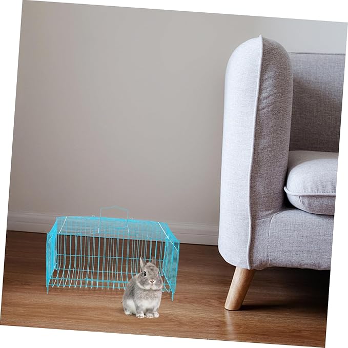 Abaodam Portable Small Animal Carrier Cage for Birds and Hamsters Handheld Travel Cage Accessories Wire Construction for Parrots Rabbits and Small Pets