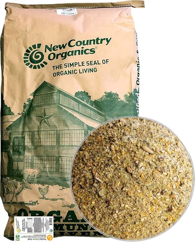 New Country Organics | Starter Feed for Baby Chicks | Soy-Free | 21% Protein | Certified Organic and Non-GMO | 25 lbs