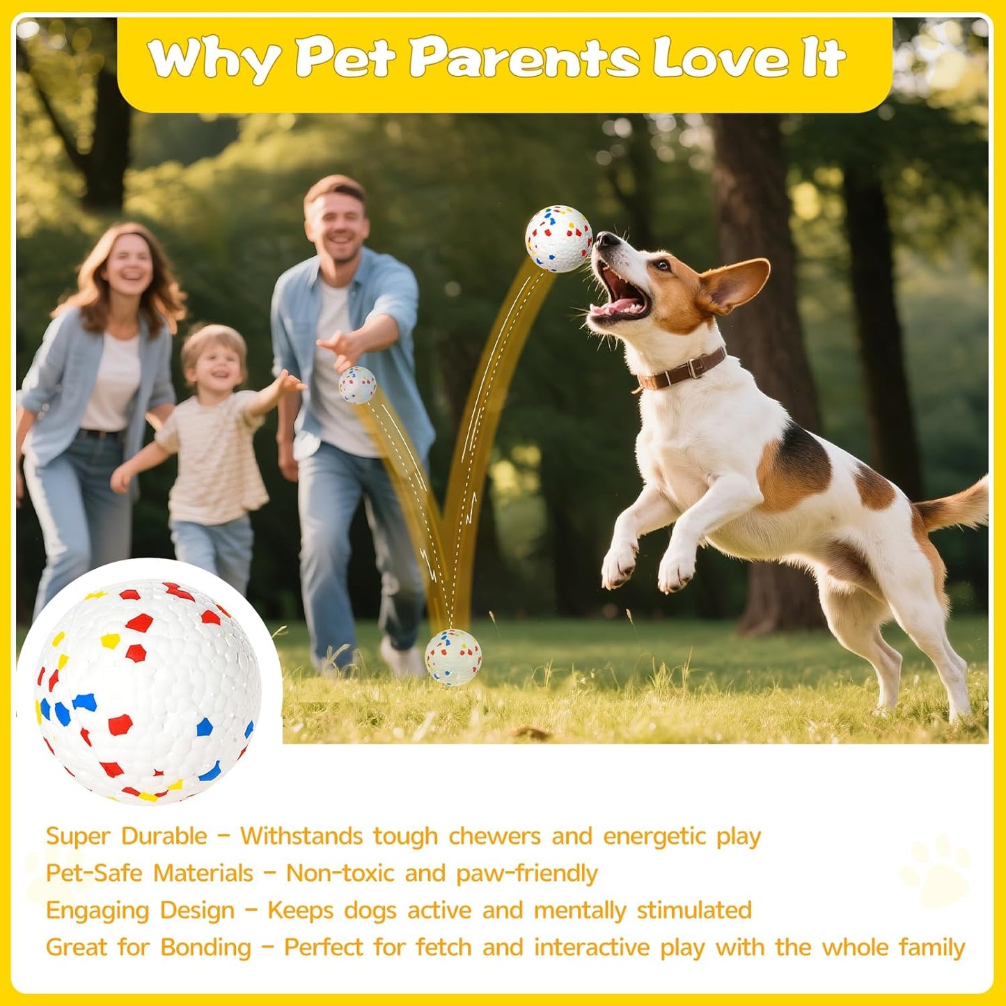 Dog Ball, 2.5 inch Dog Toy for Aggressive Chewers,ETPU Material Durable Ball for Launcher,Indestructible Bouncy Floating Balls for Dogs