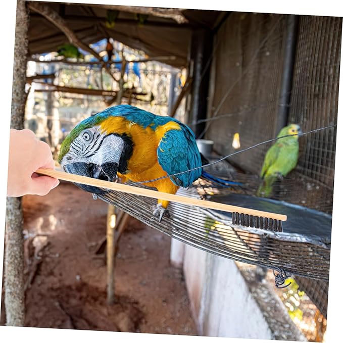 LIOOBO 2pcs Efficient Small Bird Cage Cleaning Brush Shovel Set Pet Hair Cleaner Brush for Rabbit Cleaning Supplies Chicken Coop Cleaner
