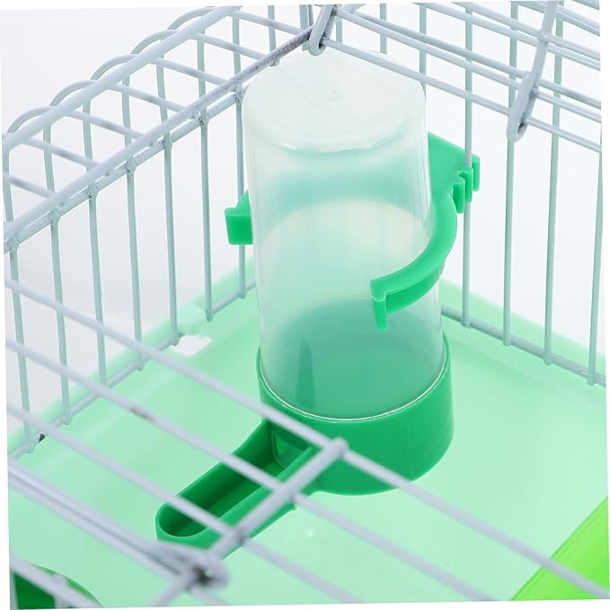 Portable Bird Cage for Travel Spacious Metal Carrier with Food Box Water Dispenser for Parrots Lovebirds Animals Comfortable Habitat for Bird Pets
