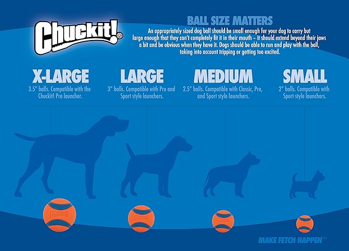 Chuckit! Ultra Ball Dog Toy - Medium Bouncy Fetch Balls for Dogs 20-60 lbs - Made from Durable Rubber - Floating Water Pet Toys - Size Medium - 2.5-inch Diameter, 2 Count, (Pack of 6)